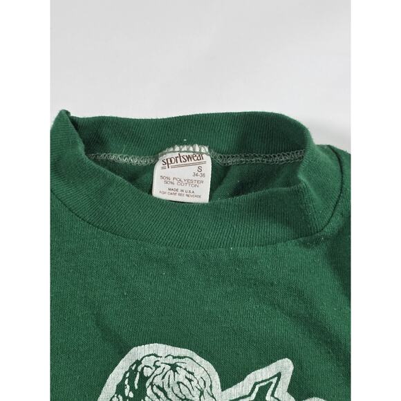 VINTAGE LARRY BIRD 1984 M.V.P. Green Small shirt Single Stitch Sportswear - Picture 4 of 4